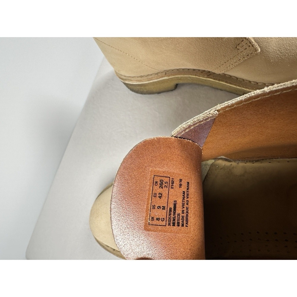 Clarks‎ Originals Mens Desert Boot Sand Suede Chukka Crepe Sole Tan Size 9 - Picture 9 of 12